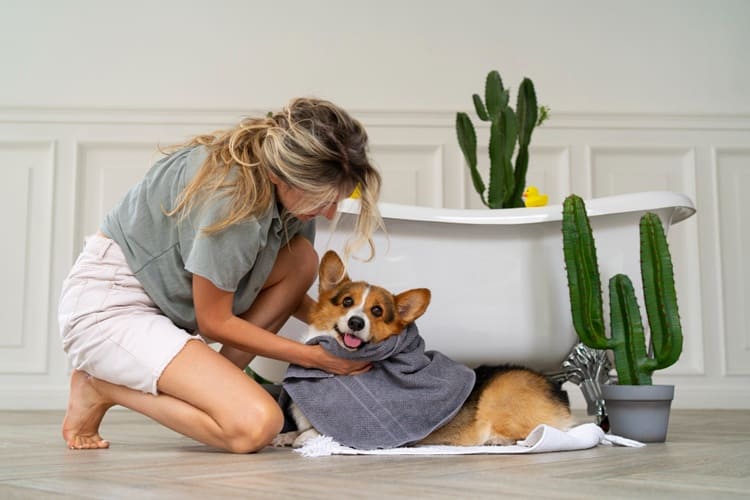 Baños frecuentes en perros