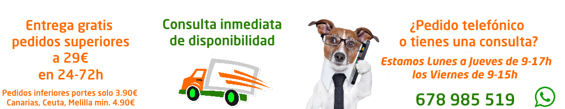 entregas gratis a partir de 29 euros en AnimalNatura